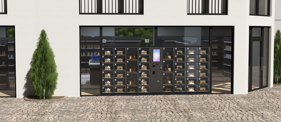 Vending Automat CombiVend® indbygget i butiksvinduet