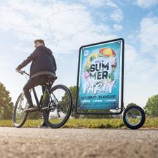 Reklameanhænger til cykler "Extra"