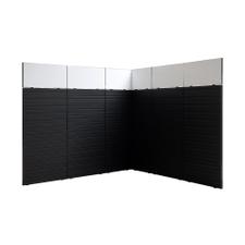 FlexiSlot®-Messestand "Style-Black" 2.850 x 2.800 mm Hjørnestand