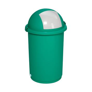 Affaldsspand af plast i forskellige farver
