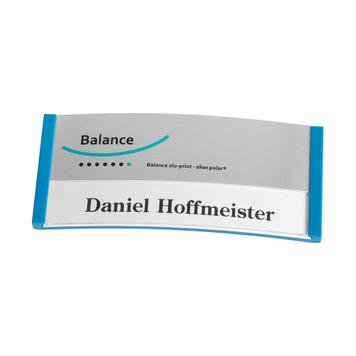 Navneskilt "Balance Alu-Print" inkl. trykomkostninger