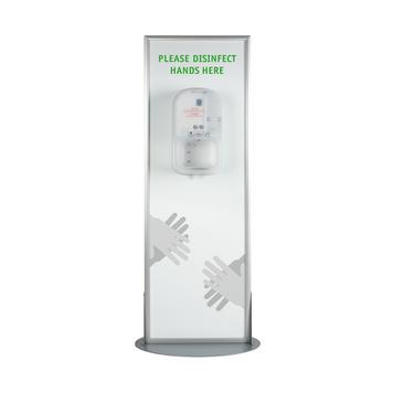 Hygiejnestation "Multi" 2-sidet med Steripower hånddesinfektionsenhed
