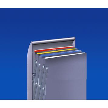 Fold-up brochurestander "Tec-Art" af aluminium