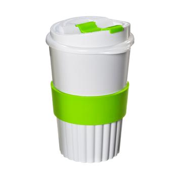 Coffee to-go bæger med farverige applikationer