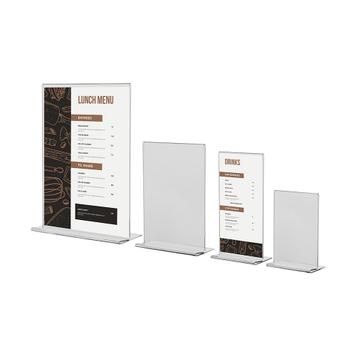 Akryl menukortholder "Arum" i standard papirformat