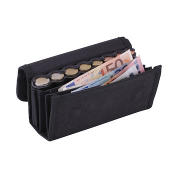 Bæltetaske til pengesedler og møntholder