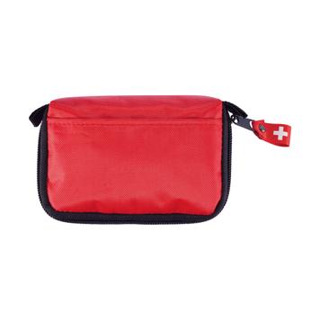 Førstehjælpssæt i rød taske med bælteløkke