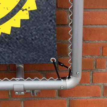 Bannerramme plug-in system i stål "Wall" varmgalvaniseret

