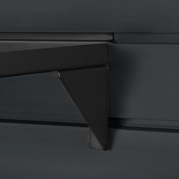 FlexiSlot® rillepanel bakke af sort stål